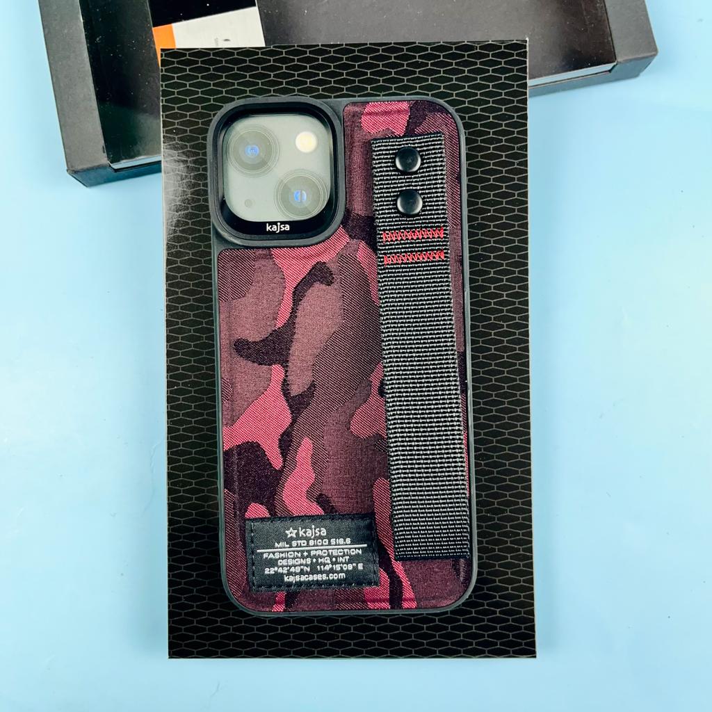 Premium Quality Cordura Material Military Design Silicone Mobile Back Cover for Apple Iphone 14 outer box damage