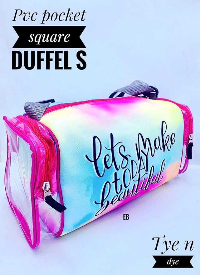 Duffel bag with online side pockets