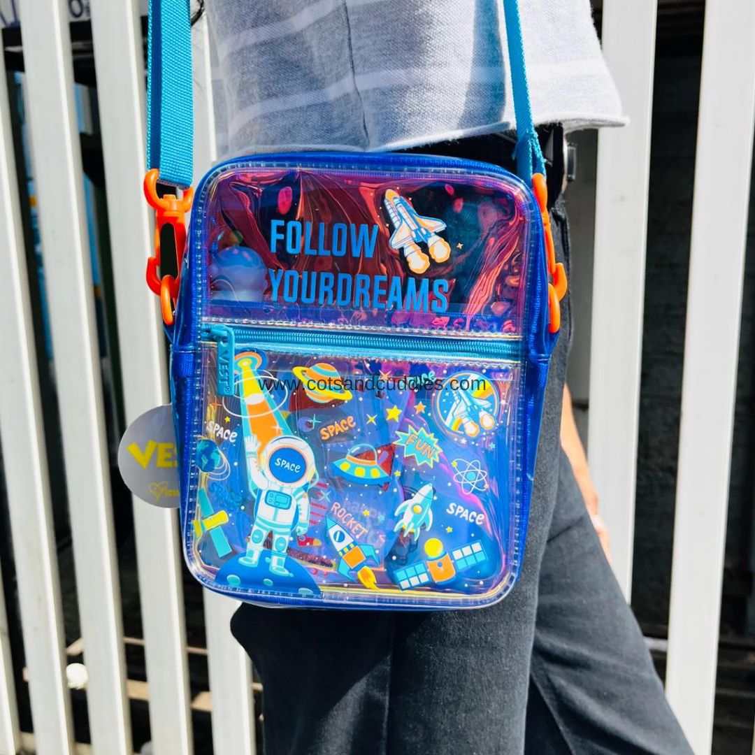 Holographic sling sale bag