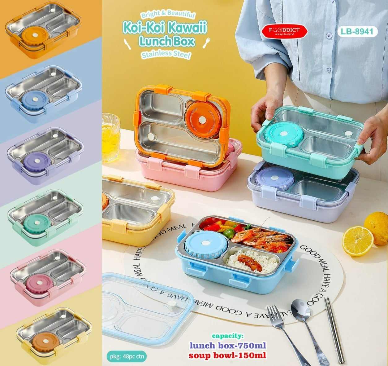 Ccdes Thermal Food Box,Thermal Lunch Box Stackable Hot Food Insulated Box  304 Stainless Steel Round Lunchbox Sealed Food Containers,Thermal Insulated  Lunch Box 