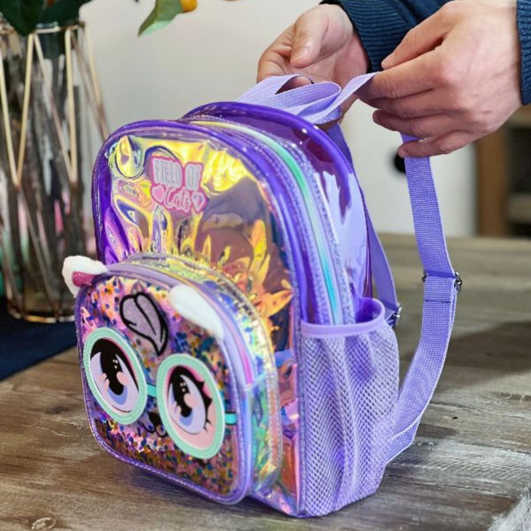 Holographic bookbag cheap