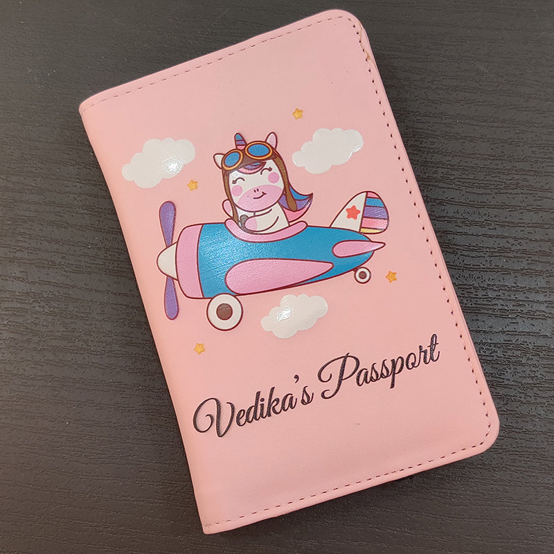 Kids Unicorn Personalized Passport Cover