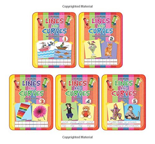 Lines and Curves Activity Books for Children Age 2- 4 years (Pack of 5