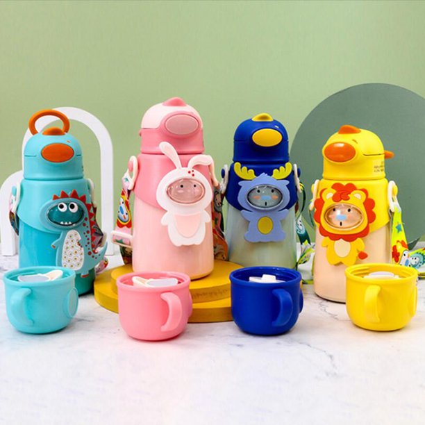 530ml Cute Cartoon Plush Doll Thermos Bottle With Cover Kids Cup