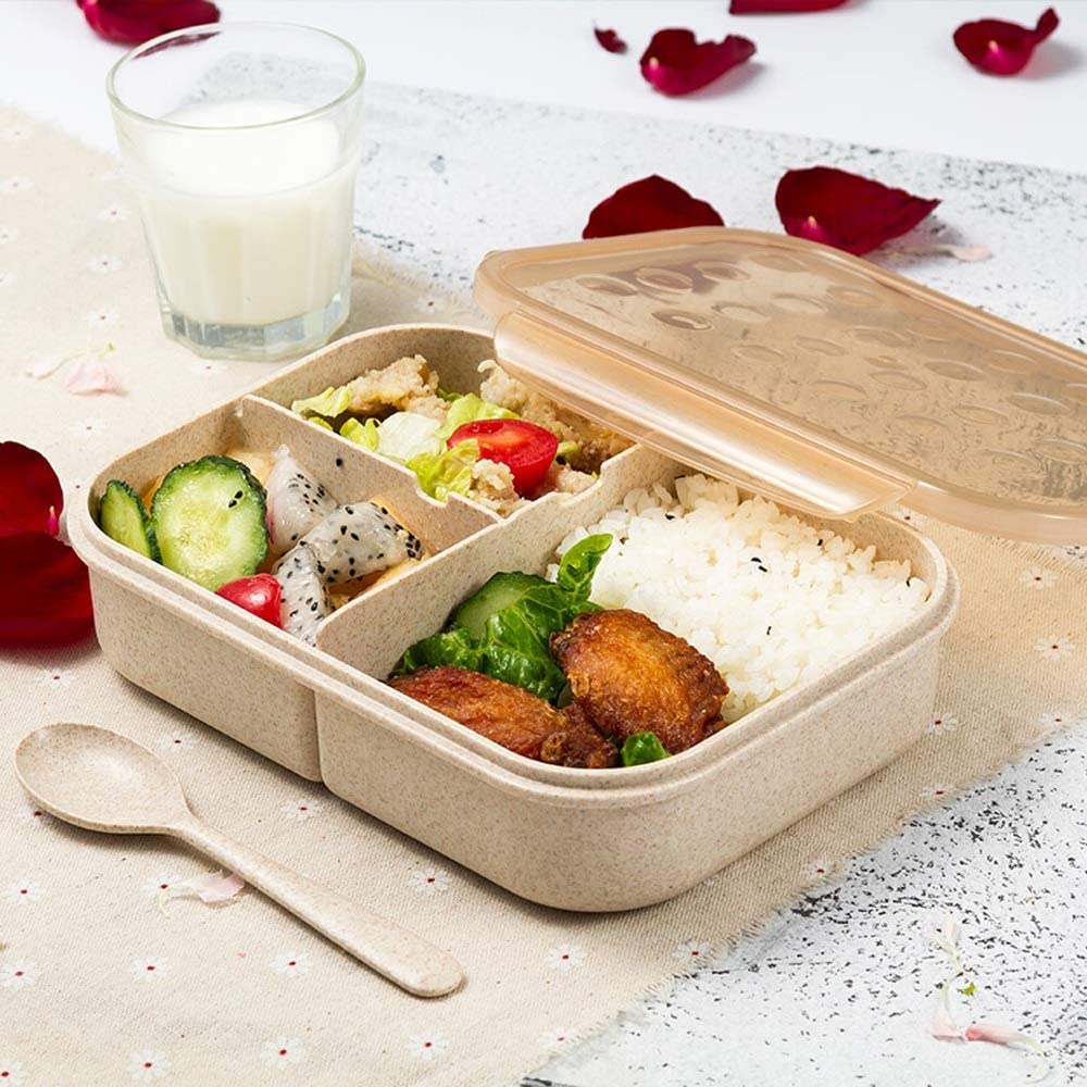 Eco-friendly Lunch Box,easter Wheat Straw Beige Bento Box