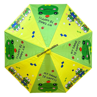 Premium Quality Printed Umbrella For Kids (Frog)