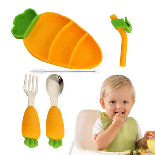 carrot design silicone plate