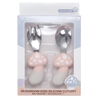 Mushroom Design Stainless Steel Spoon and Fork Set