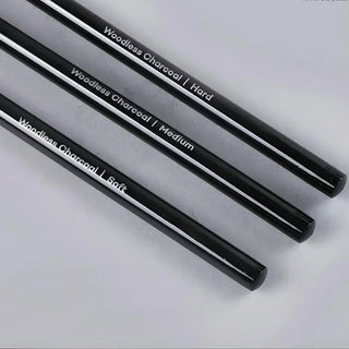 Black Charcoal Pencil Set: (3 Pieces)