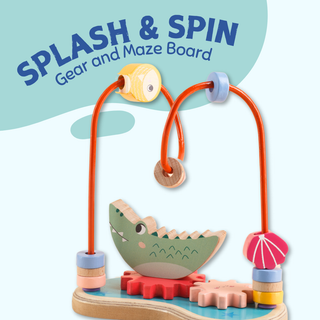 Wooden Gear Maze Board for Kids