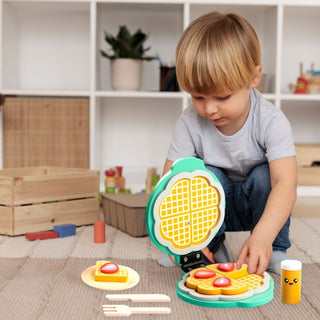 Cots and Cuddles Premium Quality Wooden Waffle Maker Toy for Kids