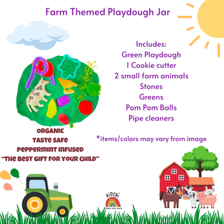 Farm Playdough Curiosity Jar