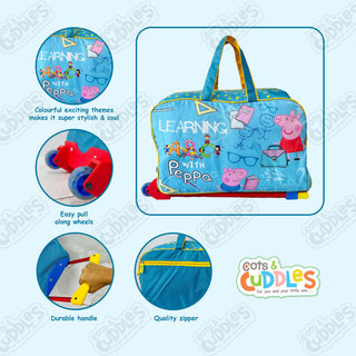 Cartoon-Themed Duffel Bag with Trolley For Kids (Peppa Pig)