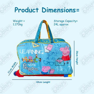 Cartoon-Themed Duffel Bag with Trolley For Kids (Peppa Pig)