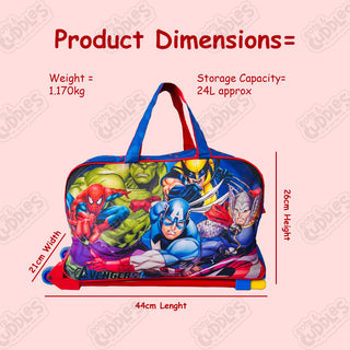 Cartoon-Themed Duffel Bag with Trolley For Kids (Avengers)