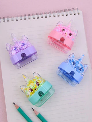 Cute Unicorn Design Pencil Sharpener for Kids (Random Colour)