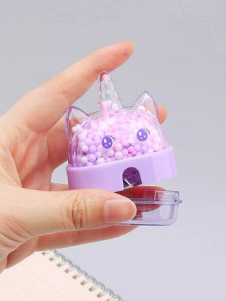 Cute Unicorn Design Pencil Sharpener for Kids (Random Colour)