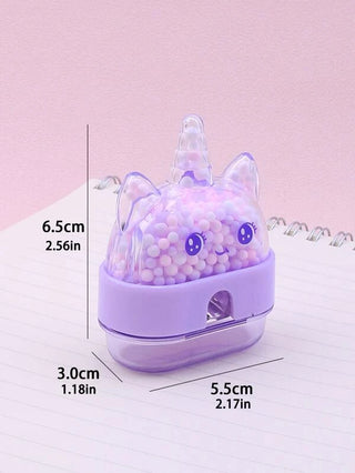 Cute Unicorn Design Pencil Sharpener for Kids (Random Colour)