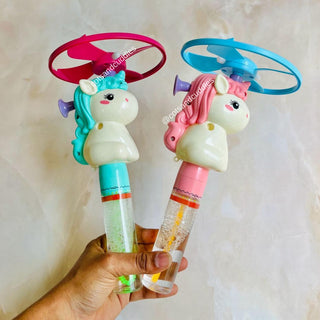 Unicorn Bubble with Flying Fan