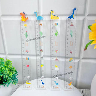 Dino & Fast Food 18cm Transparent Ruler: Fun and Functional