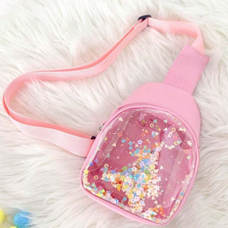 Glitter Design Mini Transparent Crossbody Bag for Kids