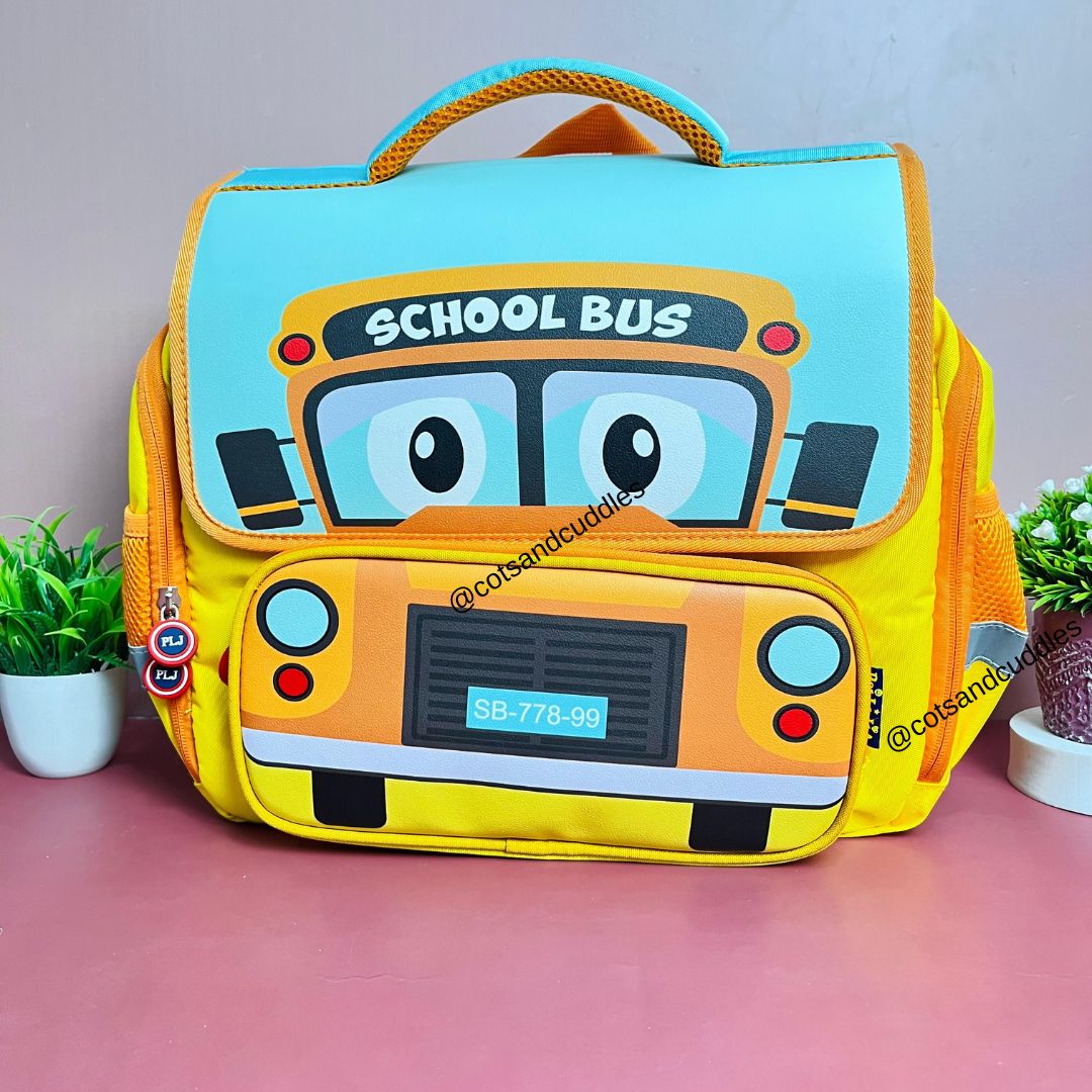 School store bus backpack