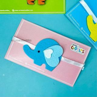 Adorable Blue Elephant Felt Rakhi: Embrace the Bond of Love