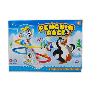 Penguin Palooza: A Dynamic Track Set with Flashing Lights and Musical Fun