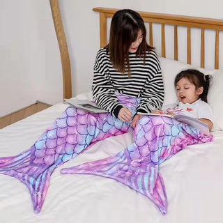 Flannel Mermaid Tail Design Blanket