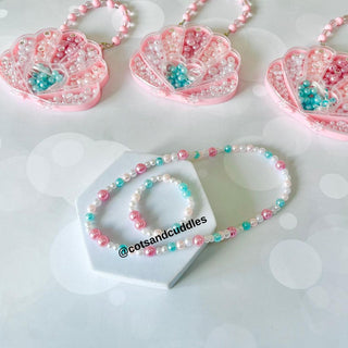 Seashell Design Diy Jewellery Making Kit with Pearl Bracelet