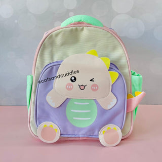 3D Dino Design School Backpack For Kids