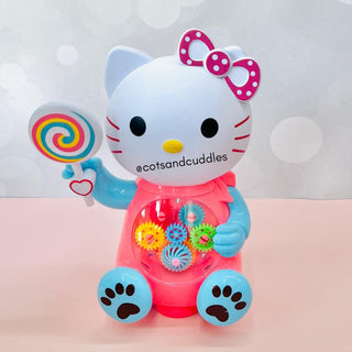 Kitty Gear Toy with Music & Lights for Kids (Random Color)