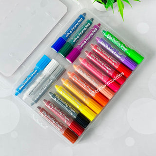 18 Colors Silky Painting Crayons for Art Painting Effects