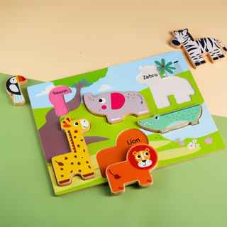 Wooden Jungle Animal Puzzle  for Kids