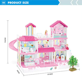 Princess Dream House Multi-Room Scenario Toy For Girls