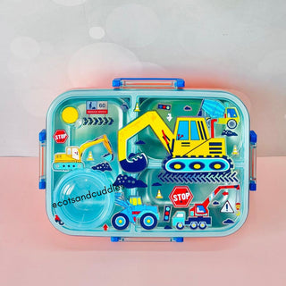 Cute Design 3-Compartment Lunch Box with 750ml + 80ml Salad Cup