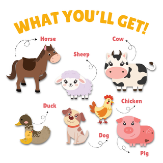 Wooden Farm Animal Puzzle  for Kids