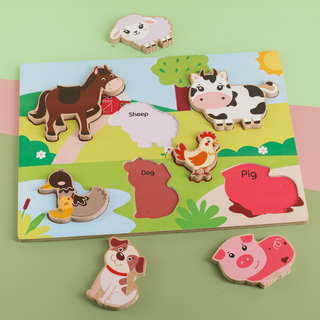 Wooden Farm Animal Puzzle  for Kids