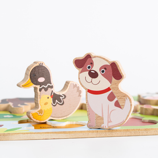 Wooden Farm Animal Puzzle  for Kids