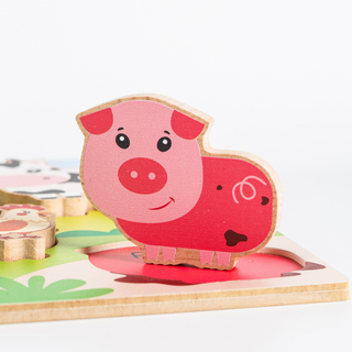 Wooden Farm Animal Puzzle  for Kids