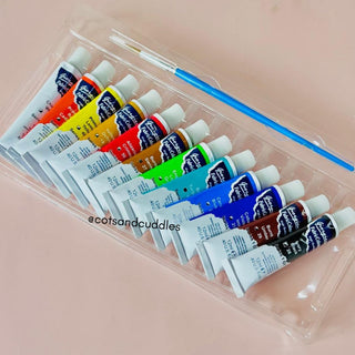 12pc Oil/Fabric Colours Set for Artcarft