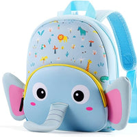 Cute Baby Elephant Soft Plush Backpack  with Front Pocket for Kids (Blue)