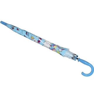 Premium Quality Theme Printed Umbrella For Kids (Unicorn Blue)