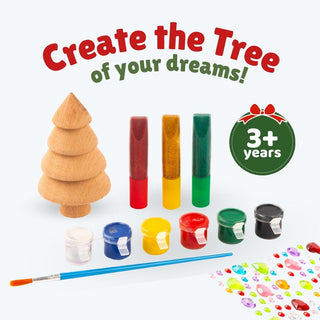 Cots and Cuddles Wooden Diy Christmas Tree for Kids Age 3+