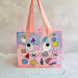 Hello Kitty Friends & Mermaid Design Holographic Button Handbag