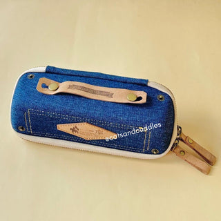 Jeans Design Pencil Pouch with Handle for Kids