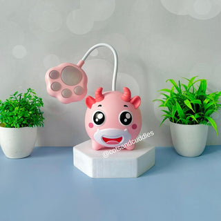 Cow Design Table Desk LED Lamp With Comb And Mirror