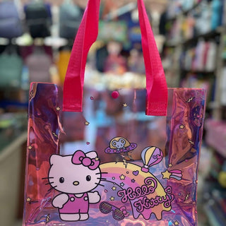 Hello Kitty Friends & Mermaid Design Holographic Button Handbag