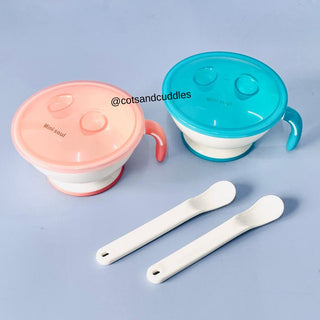 Baby Feeding Bowl with Spoon (Random Color)