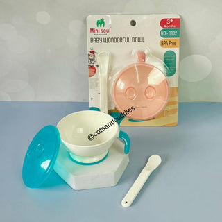 Baby Feeding Bowl with Spoon (Random Color)